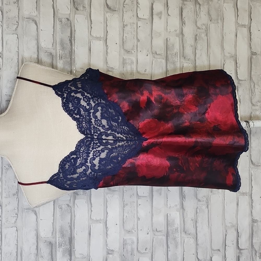 Vintage Vanity Fair Floral Rose Lace Cami Top